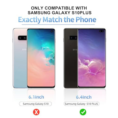 3 Pack Curved Tempered Glass Screen Protector Applicable for Samsung Galaxy S10plus 6.4-Inch, Support Fingerprint ID Friendly Tempered Glass Screen Protective, HD Clear Scratch Resistant Suitable - color: S10PLUS