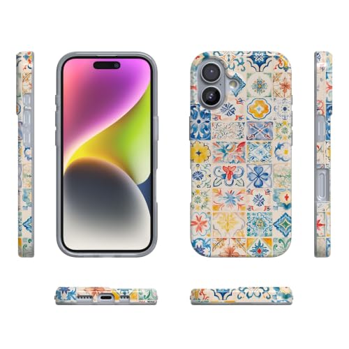 Casely iPhone 17 Case | Dolce Vita | Tuscan Tiles | Compatible with MagSafe | Classic Ultra Slim Design - color: Dolce Vita | Tuscan Tiles