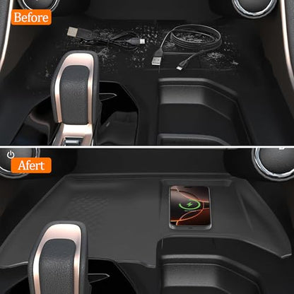 Wireless Charging Anti-Slip Mat for Grand Highlander, Black Silicone Protective Pad Phone Charger Pad for 2024 2025 Grand Highlander Center Console Interior Accessories