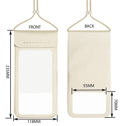 Waterproof Phone Pouch,IPX8 Waterproof Phone Case Bag Holder Dry Pouch for iPhone 13 Pro Max/13 Pro/13/12/12 Pro Max/11/11 Pro Max/Xs Max/XR to 6.9" for Kayaking Swimming Beach(Gold) - color: Gold to 6.9"
