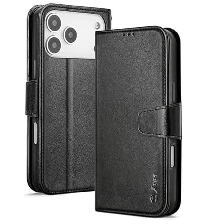 Arae Compatible with iPhone 17 Pro Max Case Wallet with Card Holder, Wristlet Strap Wallet Flip Cover for iPhone 17 Pro Max 6.9 inch Men/Women, RFID Blocking, Kickstand, Black - color: Black, size: iPhone 17 Pro Max 6.9 inch