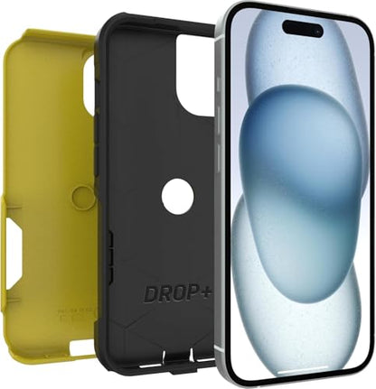 OtterBox iPhone 17e, iPhone 16e, iPhone 15, iPhone 14, & iPhone 13 Commuter Series Case - Yellow/Black, Slim & Tough, Pocket-Friendly, with Port Protection - color: Yellow/Black