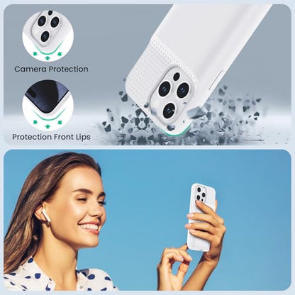 Battery Case for iPhone 15Pro Max, Upgrade 8600mah Portable Slim Battery Charging Case, 15W Fast Charging Rechargeable Protective Extended Charger Cover for iPhone 15 Pro Max (6.7 inch) (White) - color: White