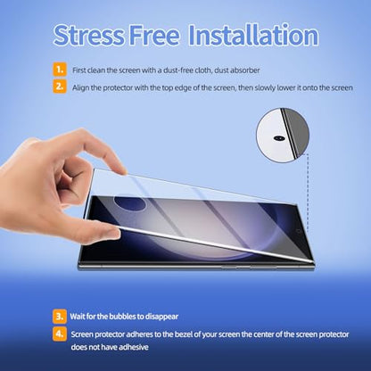 3 Pack Galaxy S23 Ultra Screen Protection with 2 Pack Camera Lens Protector, 9H Clear Hardness Tempered Glass and Anti Scratch Bubble Free Ultra Resistant(6.8”) - size: Galaxy S23 Ultra 6.8-inch