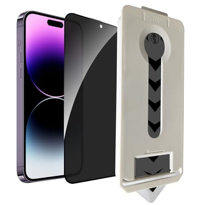 2 Pack Privacy Screen Protector [Auto-Alignment, Auto-Dust Removal] Easy Installation Full Coverage Shatterproof Anti-Spy Tempered Glass Film (for iPhone 14 Pro-6.1 Inches) - size: for iPhone 14 Pro-6.1 Inches