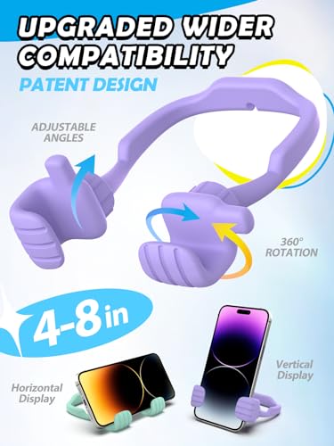 Stocking Stuffers for Teens Girls Boys Gifts Thumbs Up Cell Phone Stand - color: Purple & Green