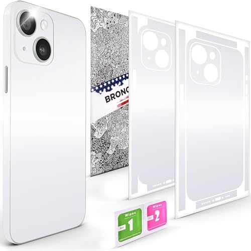 2Pcs Skin Wrap Compatible for iPhone 14 – Slim Decal Vinyl Protective Film for Sides & Back – Sleek Fit, Premium Look – Compatible with All iPhone 14 Cases - White - color: White