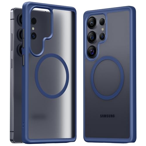Maledan Shockproof Slim Case Designed for Galaxy S25 Ultra Case [Military-Grade Defense] [Fast Wireless Charging] - Magnetic Case for Samsung Galaxy S25 Ultra Accessories, Navy Blue - color: Navy Blue