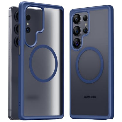 Maledan Shockproof Slim Case Designed for Galaxy S25 Ultra Case [Military-Grade Defense] [Fast Wireless Charging] - Magnetic Case for Samsung Galaxy S25 Ultra Accessories, Navy Blue - color: Navy Blue