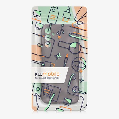 kwmobile Case Compatible with Samsung Galaxy A14 5G Case -Soft TPU Back Phone Cover - with Metallic Look - Metallic Berry - color: metallic berry, size: Galaxy A14 5G