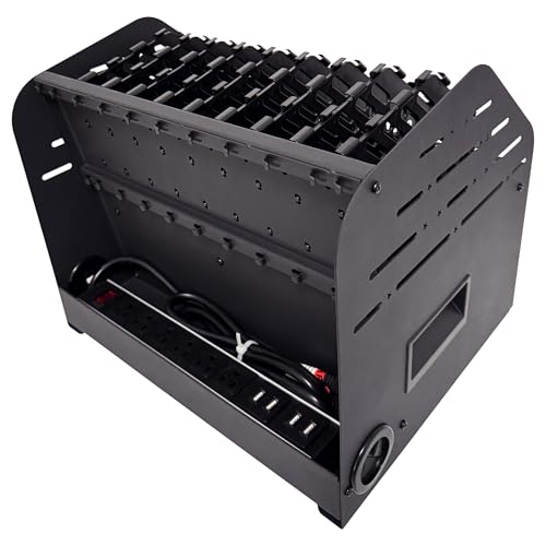 10-Device Laptop & Tablet Charging Station with 6 AC & 4 USB - size: 10-Device