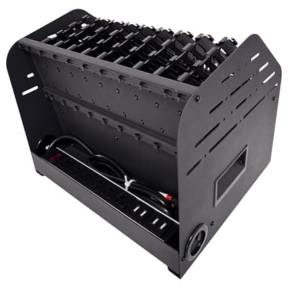 10-Device Laptop & Tablet Charging Station with 6 AC & 4 USB - size: 10-Device