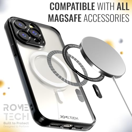 Rome Tech Clear Case Compatible with MagSafe for iPhone 14 Pro Max (2022) - Slim and Rugged Fit Thin Shockproof Case Compatible with Magsafe Devices - Clarity - style: iPhone 14 Pro Max