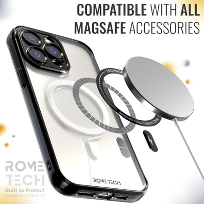 Rome Tech Clear Case Compatible with MagSafe for iPhone 14 Pro Max (2022) - Slim and Rugged Fit Thin Shockproof Case Compatible with Magsafe Devices - Clarity - style: iPhone 14 Pro Max