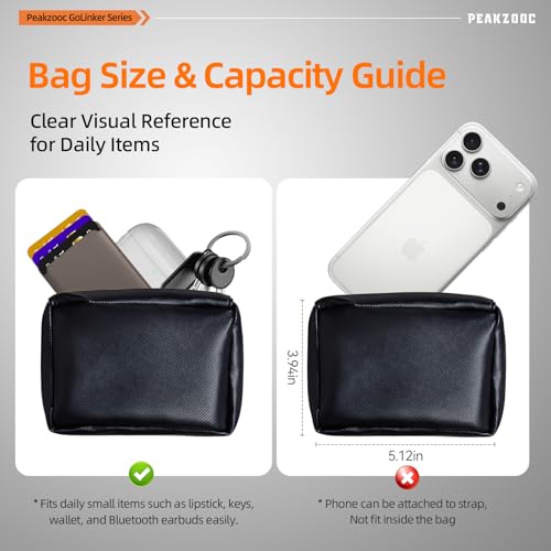 Phone Lanyard with Wallet, Adjustable Crossbody Phone Strap(Black) - color: Black