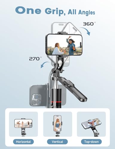 67’’ Selfie Stick Tripod with Light, Basic Phone Stand for iPhone & Samsung, All-in-One Extendable Tripod with Remote, 360° Rotation Handle, Portable Travel Vlog Kit for Video Recording Live Streaming