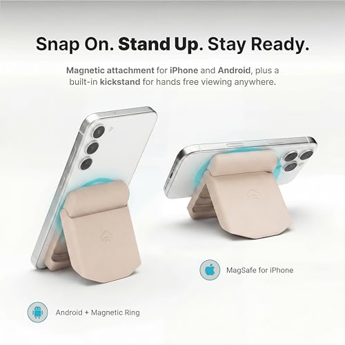 Magnetic Wireless Earbuds, Sticks to MagSafe iPhone, Warm Cream - color: Warm Cream