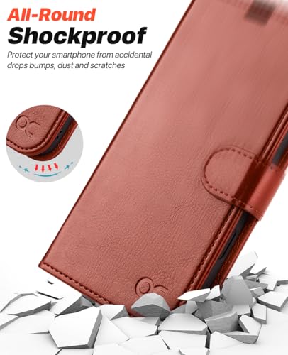 OCASE for iPhone 17 Pro Detachable Wallet Case with Card Holder, 2 in 1 PU Leather Flip Folio with RFID Blocking Stand Wrist Strap Shockproof Phone Cover 6.3 Inch 2025, Dark Brown - color: Dark Brown, size: iPhone 17 Pro