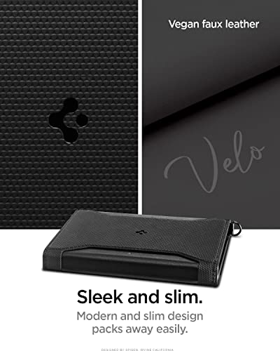 Spigen Life Passport Card Cover Holder, RFID Blocking | Travel Document Organizer, SIM Card Pin Included - Black - color: Black