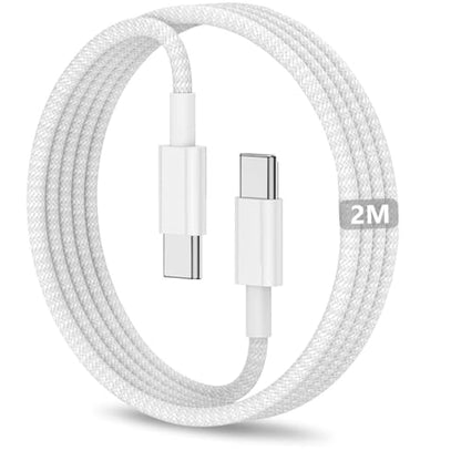 USB C to USB C Cable 6.6FT 60W Apple MFi Certified Fast Woven Charging Cord for iPhone 17/16/15, iPad A16/10th Gen, iPad Pro 13/12.9/11-in, iPad Air, MacBook Neo - size: 6.6ft