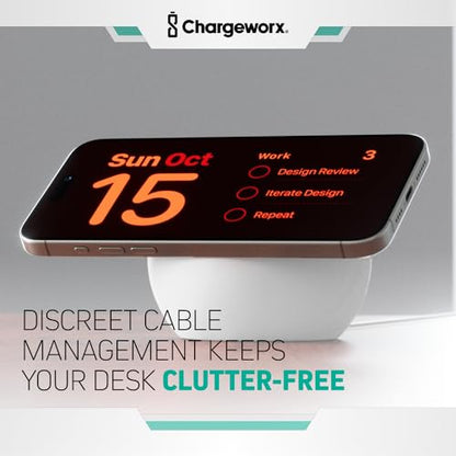 Wireless Charger, MagSafe Charger Stand, Phone Stand for Desk, White - color: White