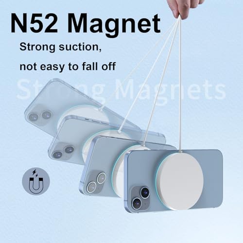 for MagSafe Charger, Magnetic Wireless Charging Pad for iPhone 17/17 Pro/17 Pro Max/Air/16 15 14 13 12 Pro Max Plus mini & AirPods 2 3 Pro, Strong Magnet, USB-C/A Ports (White-V2) - color: White-V2