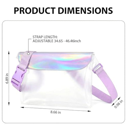 IP68 Waterproof Phone Pouch Case Three-Layer Seal for iPhone 17 16 Pro Max/15/14, IP68 Travel Cellphone Dry Bag Beach Cruise Ship Essential Fanny Pack with Crossbody Lanyard, Iridescent - color: B9- Iridescent Fanny Pack
