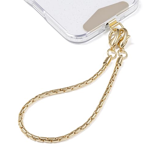 TENOC Universal Metal Phone Wrist Strap/Crossbody Chain - color: B-gold