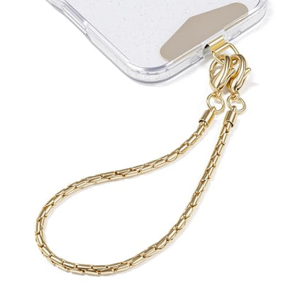 TENOC Universal Metal Phone Wrist Strap/Crossbody Chain - color: B-gold