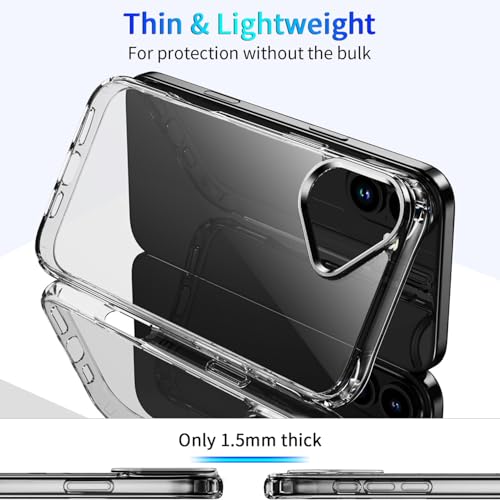 DEERLAMN Clear Case for iPhone 17 6.3-Inch, Military Grade Drop Protection Anti-Scratch Transparent Ultra Slim Non-Yellowing Shockproof Protective Phone Cover - size: iPhone 17 6.3-Inch