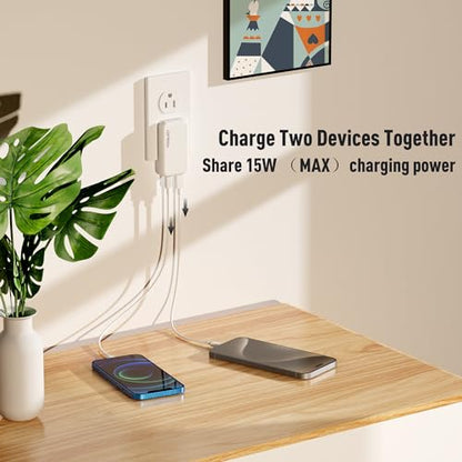 Ultra-Thin 20W USB-C PD Fast Portable Charger, 2-Port Wall Charger, Dual Port PD 3.0& QC 3.0 Compatible for iPhone 15 &15 Pro, 14&14Pro, 13/ 13Pro/ 12/12Pro/ Pixel 8& 8 Pro - style: 20W-Ultra Thin