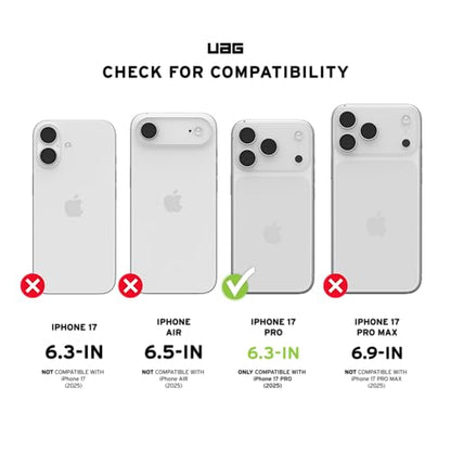 URBAN ARMOR GEAR UAG Designed for iPhone 17 Pro Case Monarch Pro - Compatible with MagSafe Military Grade Protective Cover, Titanium - color: Monarch Pro - Titanium