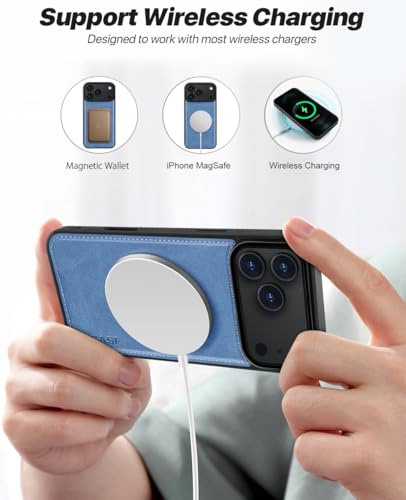 OCASE for iPhone 17 Pro Detachable Wallet Case with Card Holder, 2 in 1 PU Leather Flip Folio with RFID Blocking Stand Wrist Strap Shockproof Phone Cover 6.3 Inch 2025, Light Blue - color: Light Blue, size: iPhone 17 Pro