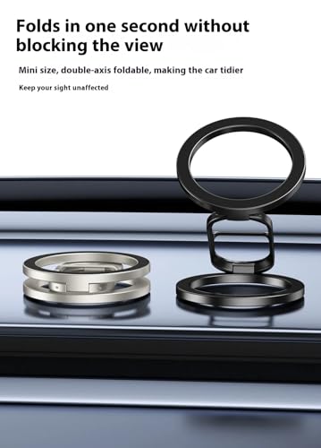 Gym Magnetic Phone Holder - Silver, Dual Magnet, 360° Rotation, Attach to Metal Surfaces, Compatible with iPhone 16/15/14/13/12, Samsung, MagSafe Case & All Smartphones, Portable Phone Mount - color: Metalic Silver