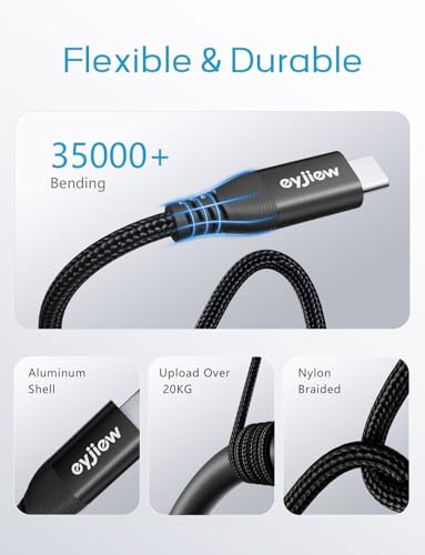 240W USB C to USB C Cable 10ft 2-Pack,USBC to USBC Cable Braided Super Fast - color: Black, size: 10ft