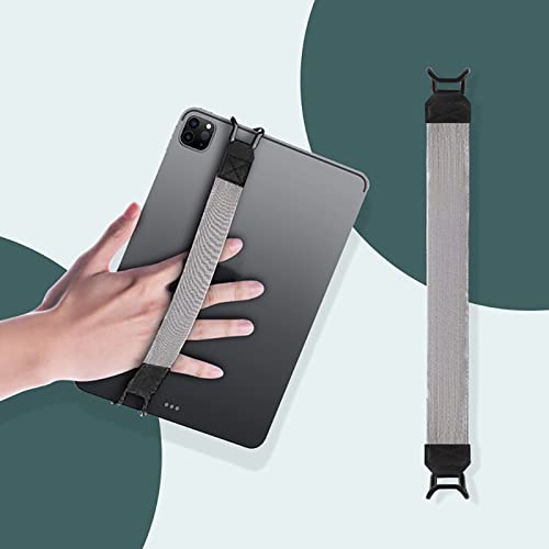 YUNLEI Tablet Stand,Phone Holder,Tablet Holder,Elastic Band Tablets Holder Strap One Hand Anti-Slip Finger Grip Tablets Strap with Metal Bracket Holder Mount