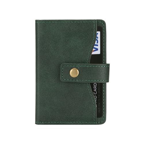 Ultra-Thin Magnetic Wallet and Card Holder (Green) | Compatible with All Magnetic Protective Case,Premium PU leather, stand function, 6 card slots; Fits iPhone17/16/15/14series - color: Green