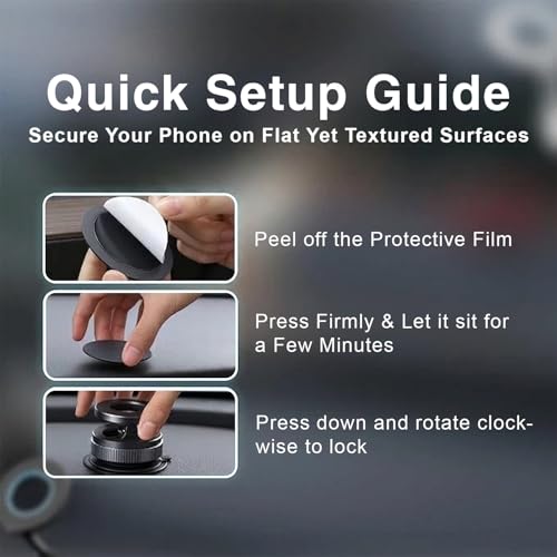 Vacuum Magnetic Car Phone Holder for MagSafe – 360° Adjustable Suction Cup Mount for Car, Gym & Mirror | Hands-Free Use | Compatible with iPhone & Android (Black)