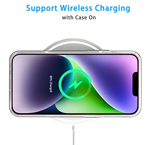 JJGoo Compatible with iPhone 14 Case Clear, Soft Shockproof Protective Slim Thin Phone Bumper Cover Transparent Phone Case - color: Clear