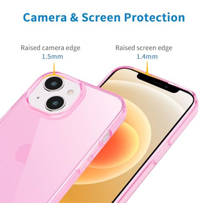 JJGoo Compatible with iPhone 12 Case & 12 Pro Case Clear Soft Transparent Shockproof Protective Slim Thin Bumper Phone Cover for 12 and 12 Pro - 6.1 inch, Clear Pink - color: Pink