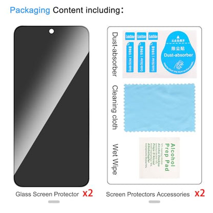 2 Pack Privacy Screen Protector for Samsung Galaxy A36 5G - color: Samsung Galaxy A36