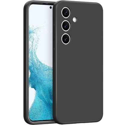 Slim case for Galaxy S24 5g, Liquid Silicone Case for Galaxy S24 2024 (6.2 inch) Shockproof Protective Soft Rubber Samsung Galaxy s24 6.2 Silicone case, Black - color: Black