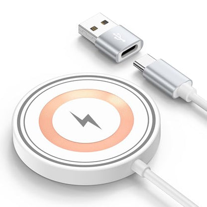 for Samsung S25 S26 Ultra Magnetic Wireless Charger Pad Fast Charging Mat - color: White