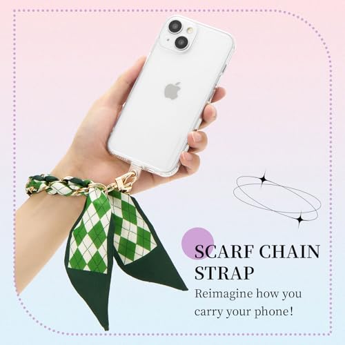ZOOEASS Phone Wrist Lanyard Gold Metal Scarf Phone Charm Strap with Tether Tab Women Phone Chain Accessories for Handbags - color: Style 9