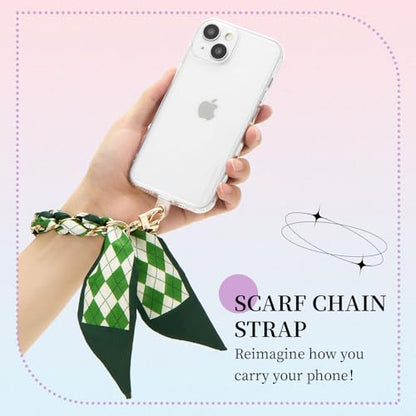 ZOOEASS Phone Wrist Lanyard Gold Metal Scarf Phone Charm Strap with Tether Tab Women Phone Chain Accessories for Handbags - color: Style 9