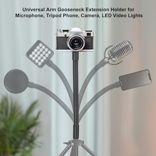 16-Inch Flexible Gooseneck Tubing, 3/8"-16 Female to Male Thread Universal Arm Gooseneck Extension Holder for Microphone, Tripod Phone, Camera, LED Video Lights - color: 1 Pack, size: 16 Inch