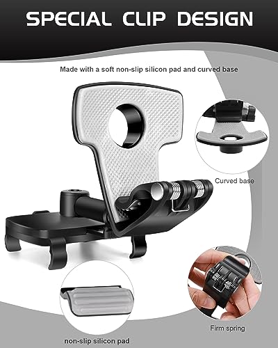 Car Phone Holder Dashboard Phone Mount 360 Degree Rotation Multifunctional Clip Design Car Universal Phone Mount Compatible with 4-7 inch cellphones