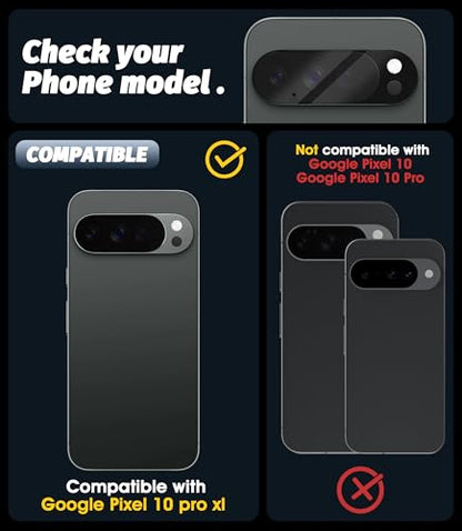 Orzero (5 Pack) Camera Lens Protector for Google Pixel 10 Pro XL, Protector de Cámera Tempered Glass 9H Precise Camera Cutouts Anti-Scratch Does Not Affect Night Shots and Flash - size: Google Pixel 10 Pro XL