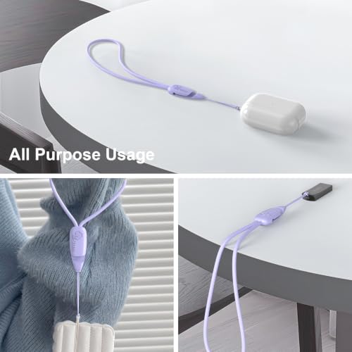 E-Tree 2 Pack Multi-Purpose Wrist Lanyard Hand Strap for Cell Phone Case Camera Airpods Keys Keychain Keys USB Flash Drive - color: Purple and Purple