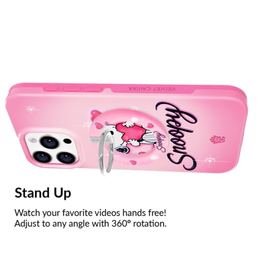 VELVET CAVIAR Compatible with MagSafe Phone Grip - Magnetic Ring Holder with Adjustable Stand - Removable MagSafe Accessories for iPhone 16, 15, 14, 13, 12 (Snoopy Be Mine) - color: Snoopy Be Mine